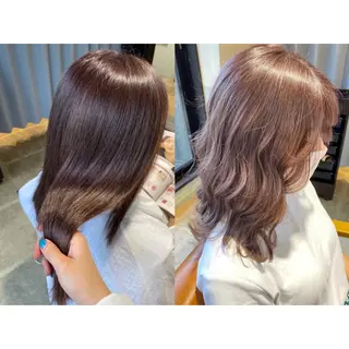 カラー 🩵盛れる顔周り/ 艶カラーemi🩵のヘアスタイル