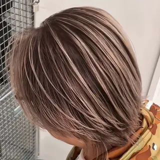 ミディアム カラー パーマ ヘアアレンジ メンズ メンズパーマ 🌫デザインカラーのヘアスタイル