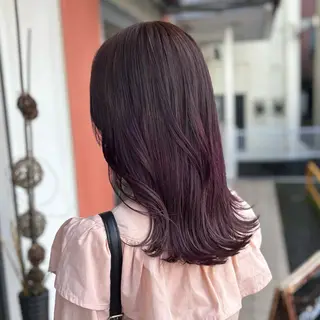 セミロング 🎀ハイトーン/ 艶カラー/夕月🎀のヘアスタイル