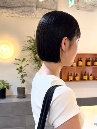 ショート 愛花/久屋大通/ 切りっぱなしボブのヘアスタイル