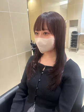 ロング カラー 島原 愛のヘアスタイル