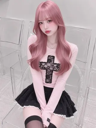 カラー akari🎀🤍 ガーリーstyleのヘアスタイル