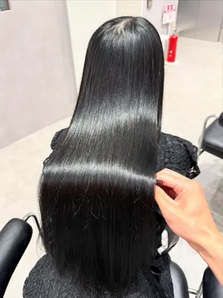 ロング カラー パーマ ヘアアレンジ 縮毛矯正/髪質改善/ ブリーチ毛/木元渓太のヘアスタイル