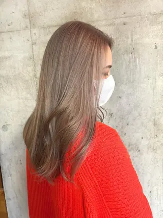 セミロング 横浜/韓国レイヤー /透明感カラー🌷のヘアスタイル