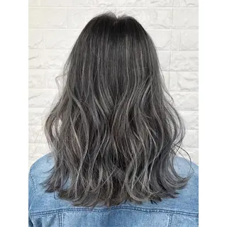 ミディアム カラー 髪質改善特化KIZU /ブリーチ縮毛矯正のヘアスタイル