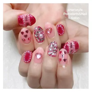 ミディアム ネイル 🐾enen style 🐾のネイルデザイン