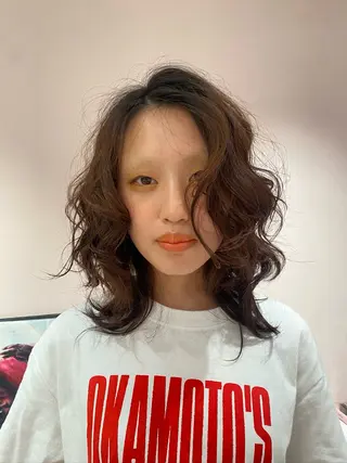 ミディアム パーマ 🫧Miyu カットモデル募集🫧のヘアスタイル