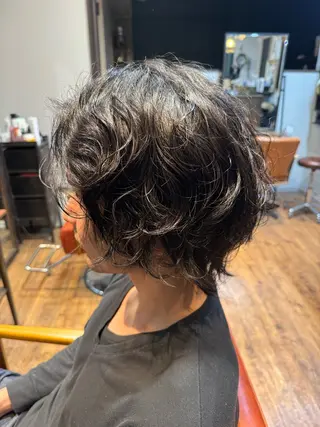 ミディアム パーマ メンズ 金子 富士のヘアスタイル