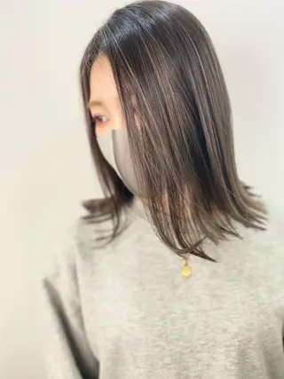ミディアム カラー レイヤーカット 赤み消し　店長/大和のヘアスタイル