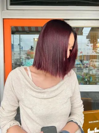 ミディアム カラー くまざき なな /パーマモデル募集中のヘアスタイル