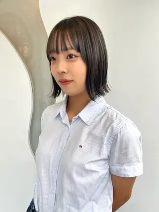 ショート カラー パーマ ヘアアレンジ ボブ/透明感カラー /大宮/たぐち🥣のヘアスタイル