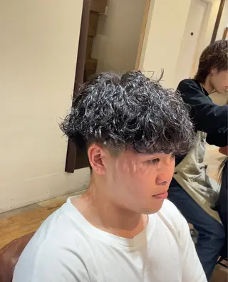 メンズ 髪質改善カラー メンズパーマゆうひのヘアスタイル