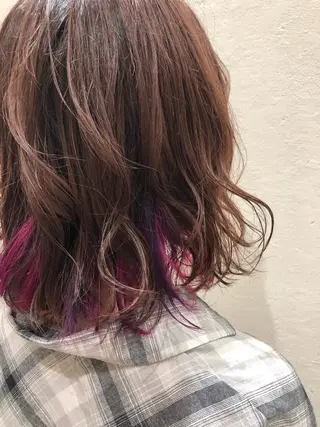 ミディアム カラー 樋渡 侑希のヘアスタイル