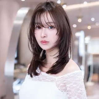 ミディアム カラー 渋谷/似合わせカット ・縮毛矯正 コウのヘアスタイル