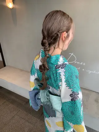 ロング ヘアアレンジ ブリーチ/アレンジ 天満/chihiroのヘアスタイル