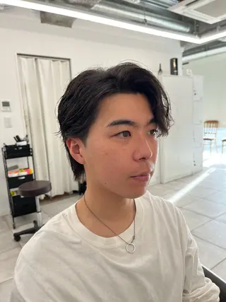 ショート カラー パーマ メンズ 🏆メンズヘア特化 🥇代表りんぺーのヘアスタイル