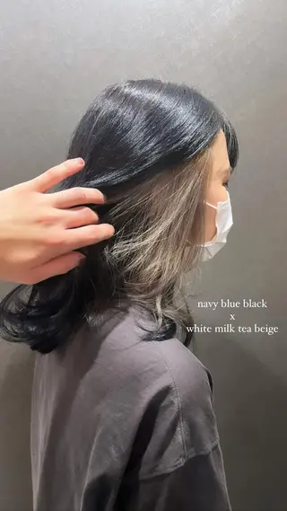 ミディアム Sherry大国町 HIKARUのヘアスタイル