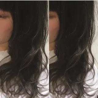 ミディアム カラー 荒木 依莉亜のヘアスタイル
