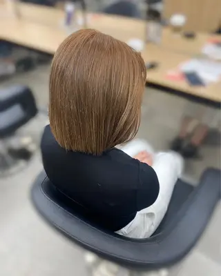 カラー 韓国レイヤー透明感 艶カラー美髪縮毛矯正のヘアスタイル