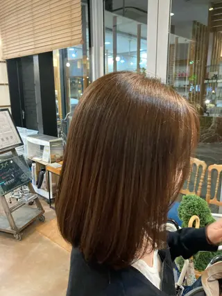 ミディアム シミズ チハルのヘアスタイル