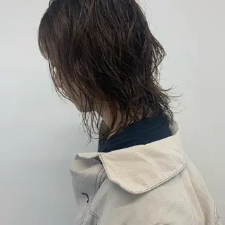 ミディアム パーマ 石井 静のヘアスタイル