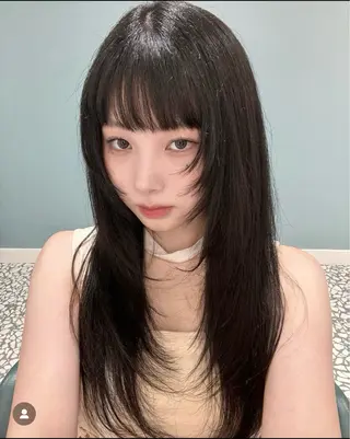ロング カラー パーマ ヘアアレンジ メンズ 上品＆韓国風 🥀海心🥀のヘアスタイル