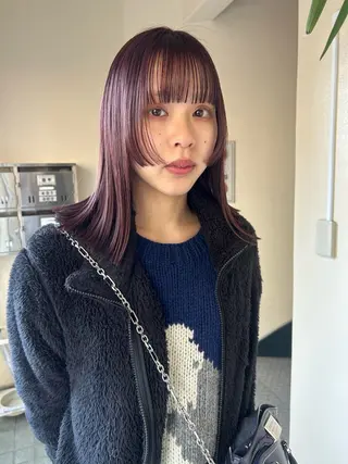 ミディアム カラー ☕️結【suii.】 ボブ/ヘアセット☕️のヘアスタイル