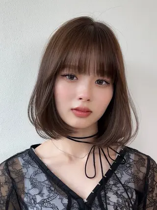 ミディアム けいし🐬ボブ 美髪縮毛矯正のヘアスタイル