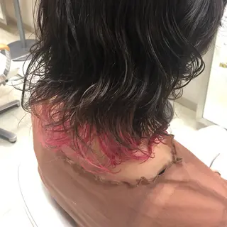 カラー white.梅田 デザインカラー🦄のヘアスタイル