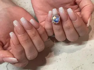 ネイル 韓国/ワンホン/長さ 出しつけ放題🎀のネイルデザイン