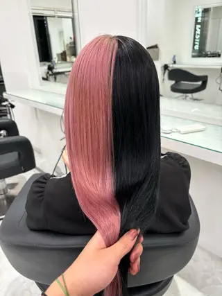 ロング カラー ウルフカットマスター みつきのヘアスタイル