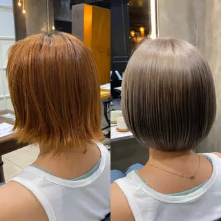 ショート カラー 透明感カラー🌿 グレージュ🐺陽介のヘアスタイル