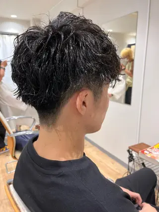 ショート カラー パーマ メンズ メンズサロン LiGKAITO🦖のヘアスタイル