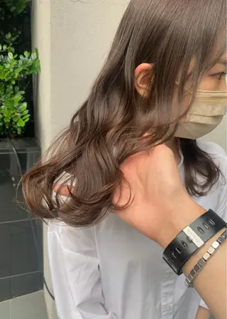 セミロング カラー 矢野 晃平のヘアスタイル