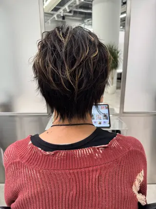 ショート カラー メンズ 梅田茶屋町ヘッドスパ &艶カラー りほのヘアスタイル