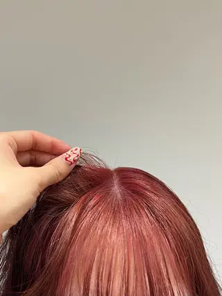 ミディアム カラー ワタナベ モカ🦢ダブルカラーのヘアスタイル