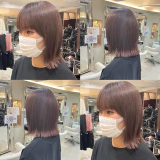 ミディアム 新宿/顔周りカット/ レイヤー/がっきーのヘアスタイル