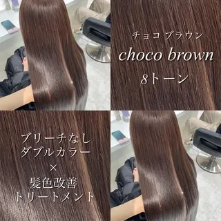 カラー 🤍ブリーチなし ブラウンhimi🤍のヘアスタイル
