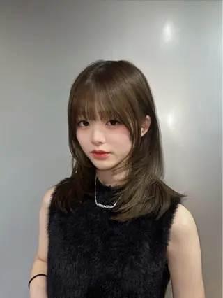 ミディアム カラー 【⭐️レイヤーカット 髪質改善⭐️】長谷川のヘアスタイル