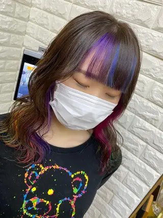 セミロング カラー IwAsh大和駅前店 河野亜里香のヘアスタイル