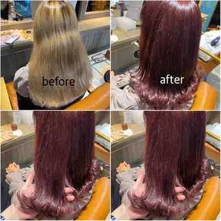 カラー 🩵盛れる顔周り/ 艶カラーemi🩵のヘアスタイル