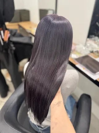 セミロング カラー ヘアアレンジ 🤍淡色ピンク&ラベ ンダーYUKI🤍のヘアスタイル