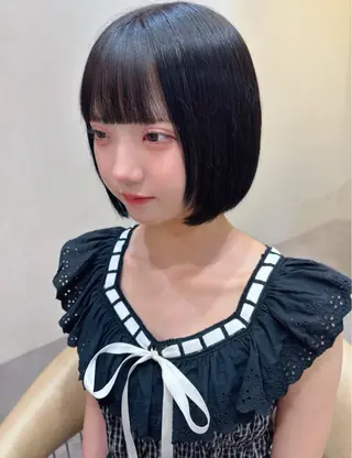 ミディアム カラー 艶暗髪 ピンクカラー 似合わせカット 栄のヘアスタイル
