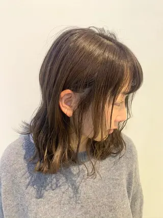 カラー ブリーチしない暖色 カラー🥀杉 優菜のヘアスタイル