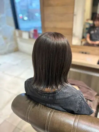 ミディアム 峯崎響乃 ツヤ髪透明感カラーのヘアスタイル