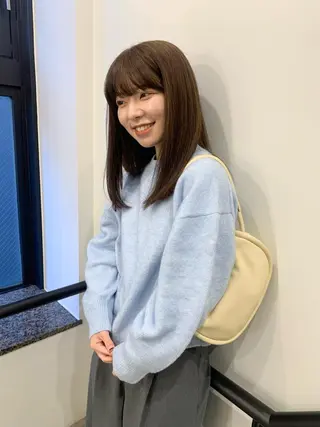 ロング カラー メンズ 落合希 Olivebeigeのヘアスタイル
