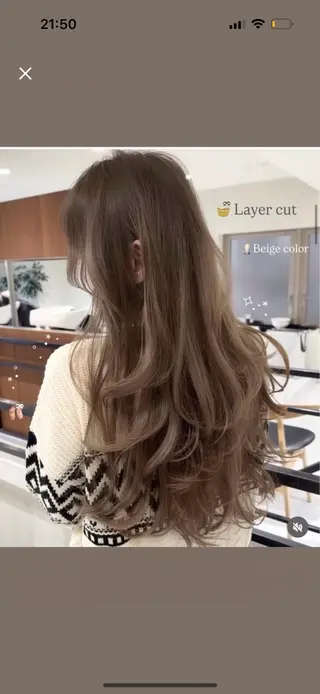 ロング 🎀 レイヤーカット カラー / 錦糸町のヘアスタイル