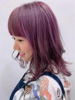 セミロング カラー 加藤 佑哉のヘアスタイル