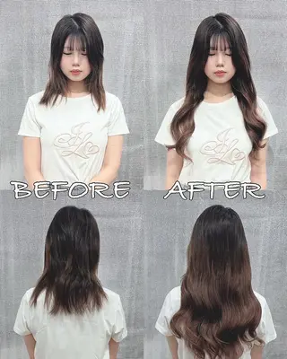 ロング カラー ヘアアレンジ LIP 大阪本店 エクステ MISAのヘアスタイル