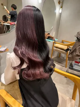 ロング カラー 💛ブリーチカラー /ブリーチ縮毛💛のヘアスタイル